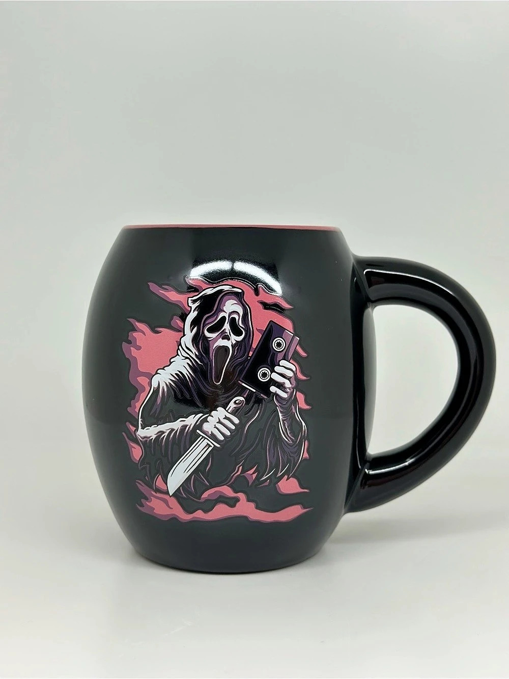 Ghostface Graphic Mug in Black & Pink